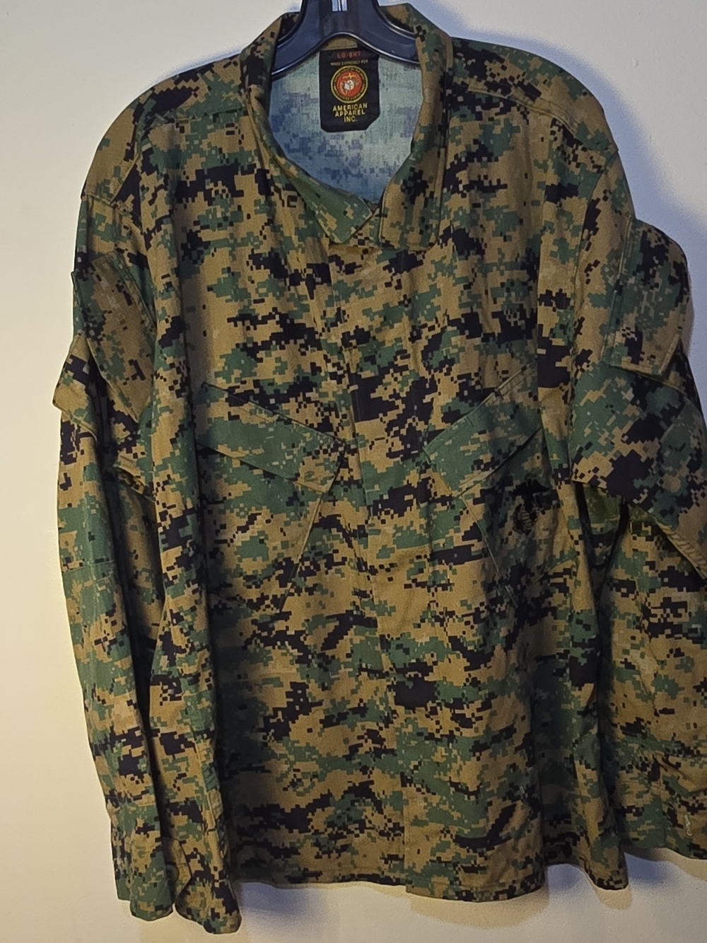 American Apparel Men's Digital Camo Combat Shirt - Green/Brown